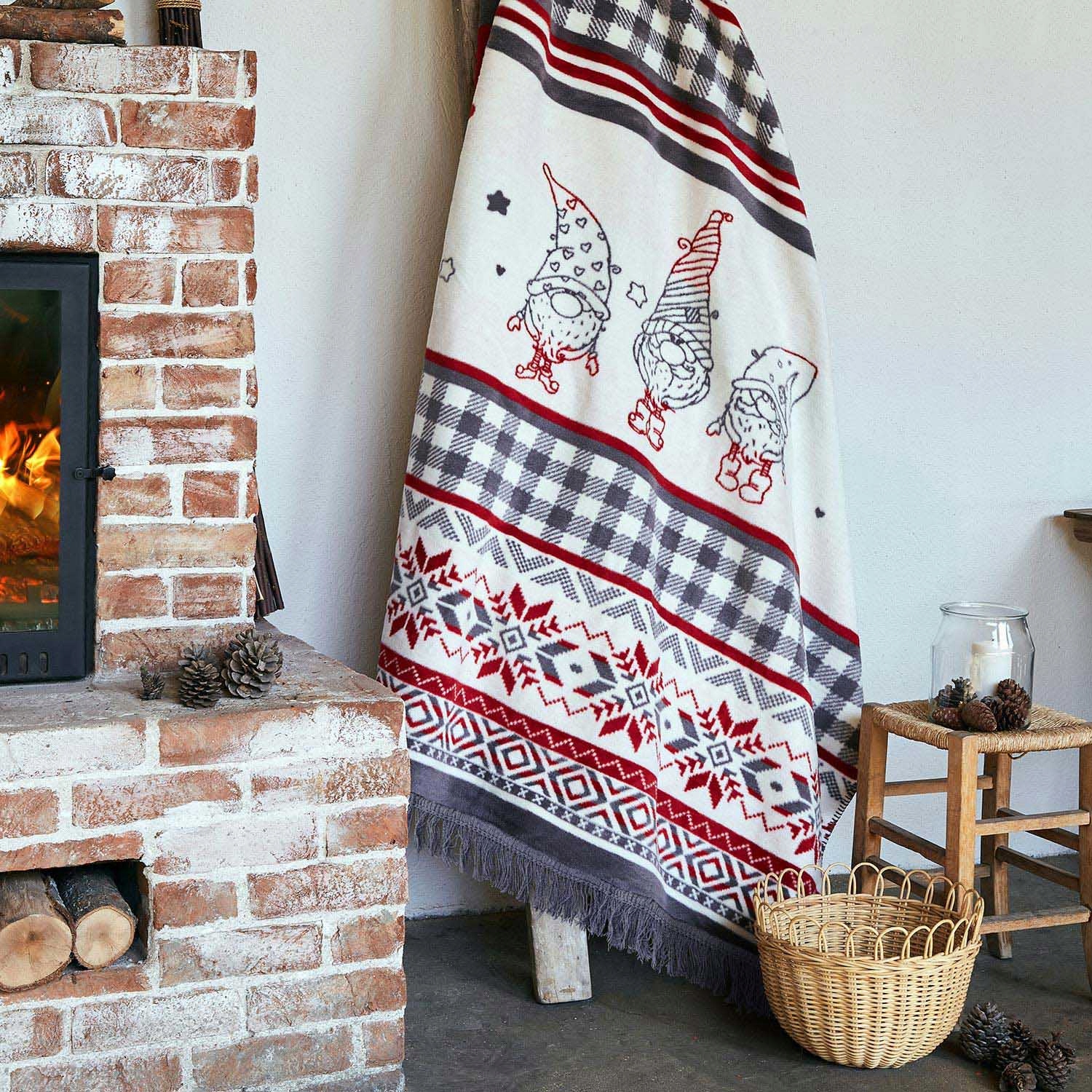 

Koc Bawełniany 150x200 Etno Boho Afro Pled Narzuta