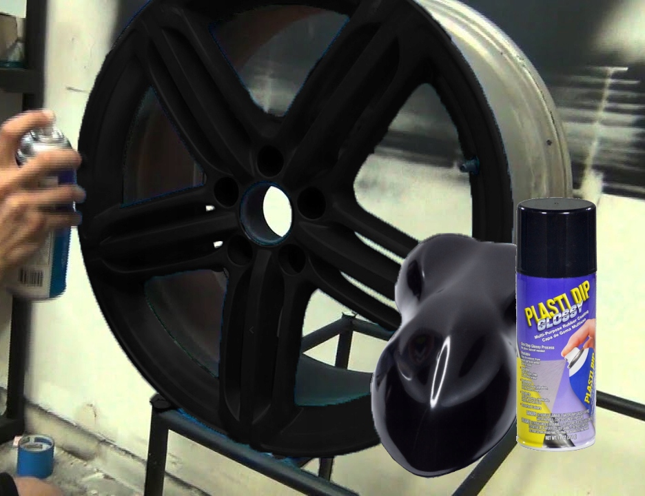 Guma do felg w Sprayu Czarny Połysk 400ML