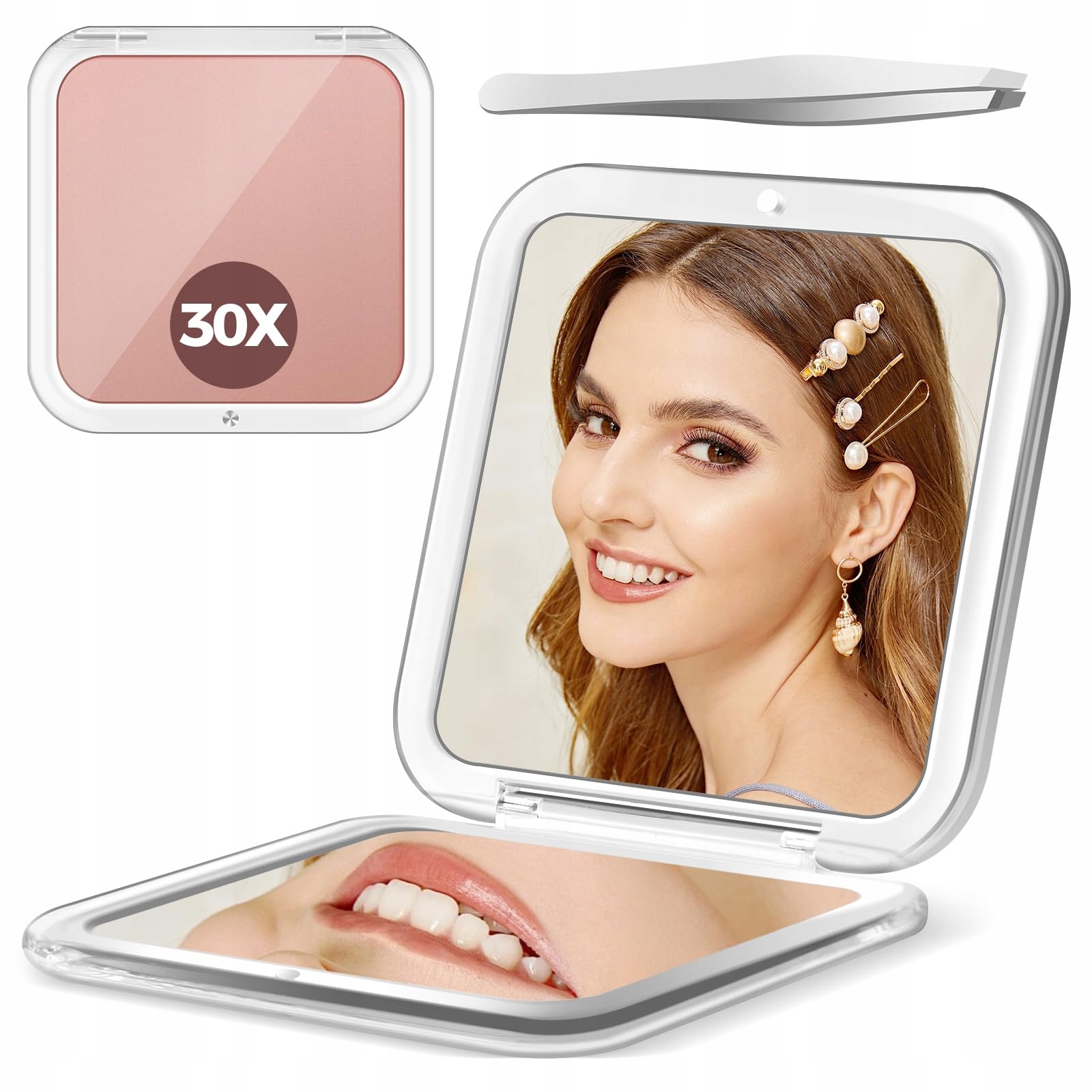 Momokuba Skládací cestovní zrcátko na make-up 30x zvětšení