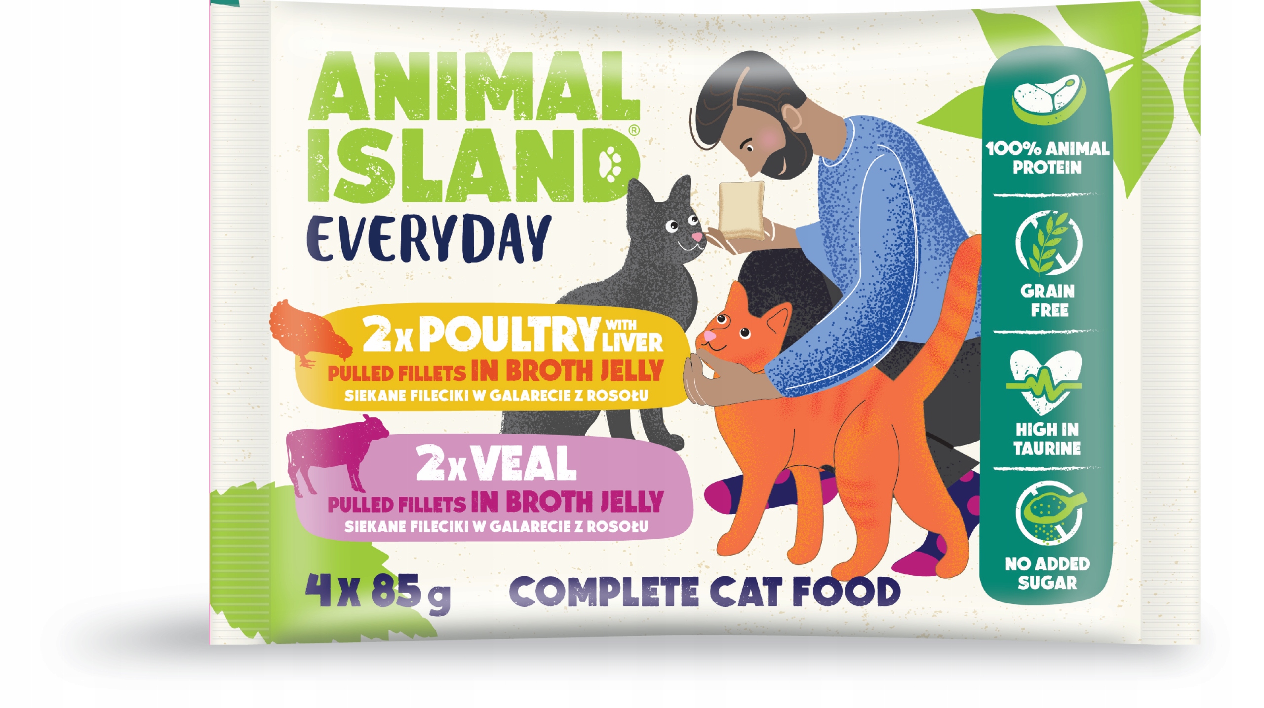 Levně Animal Island New Jelly Everyday drůbeží s játry telecí 56x85g
