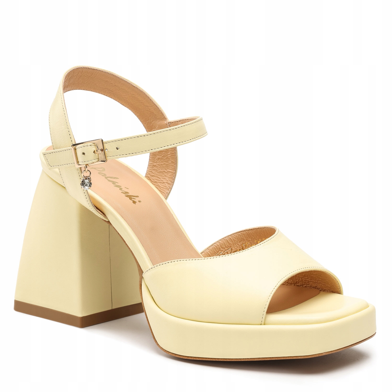 Sandały R.Polański 1506 Light Yellow Polina Lico