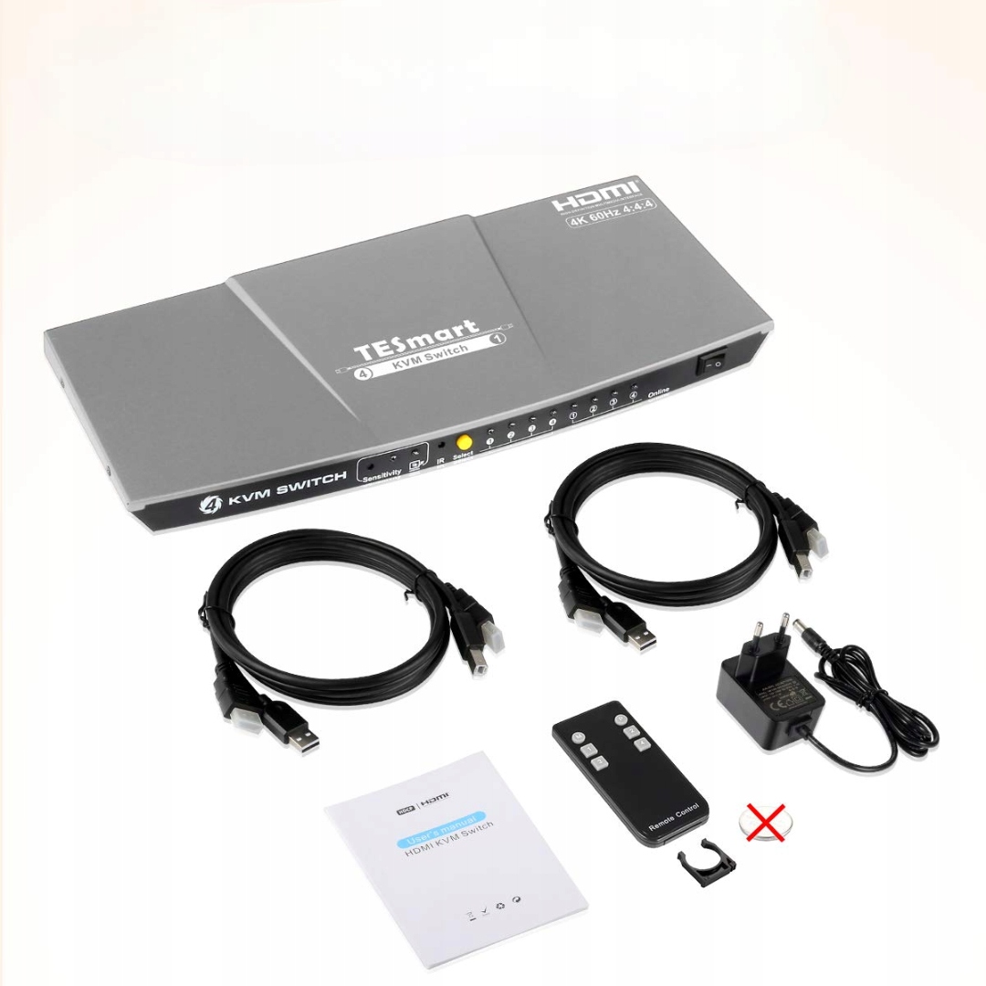 Kvm Přepínač Dokovací Stanice Switch Hub 60 Hz 4:4:4 Víceportový Adaptér