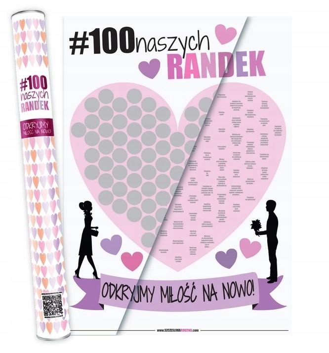 Plakát se stíracím losem pro páry #100našich Rande