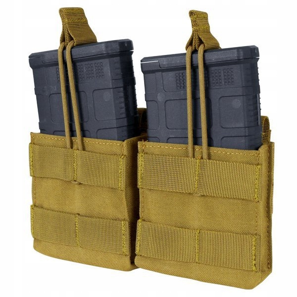 Condor Open Top Double M14 Mag Pouch Coyote Brown