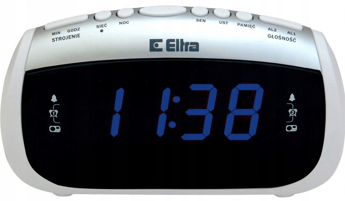 Radiobudzik ELTRA ZOSIA biała Polskie napisy radio