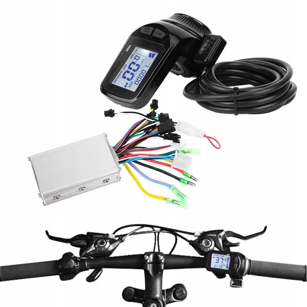 Kolo Ovladač Motoru 36V 350W Sada LCD displej