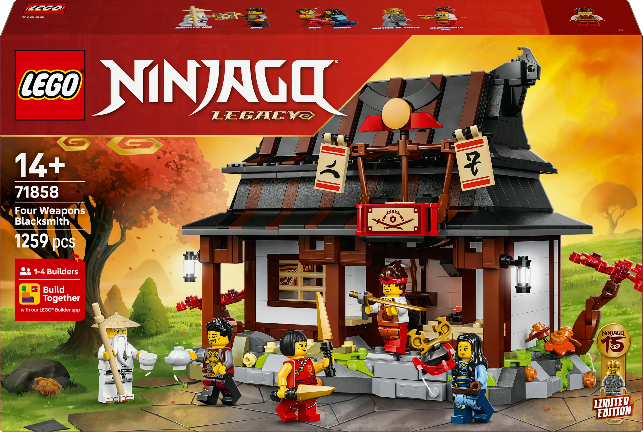 Lego Ninjago Kuźnia Cztery Bronie 15-lecie 71858