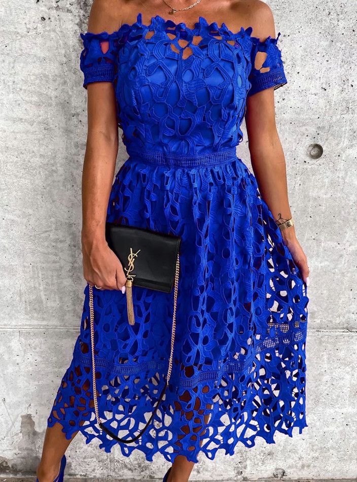 Sukienka damska koronkowa Richelieu Rozm.42 Rękaw krótki rękaw