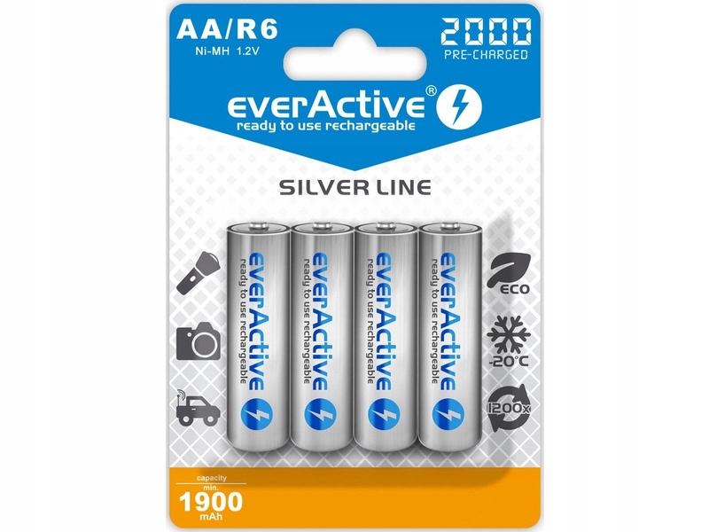 

Akumulatorki Aa 2000 mAh Everactive (4 szt.)
