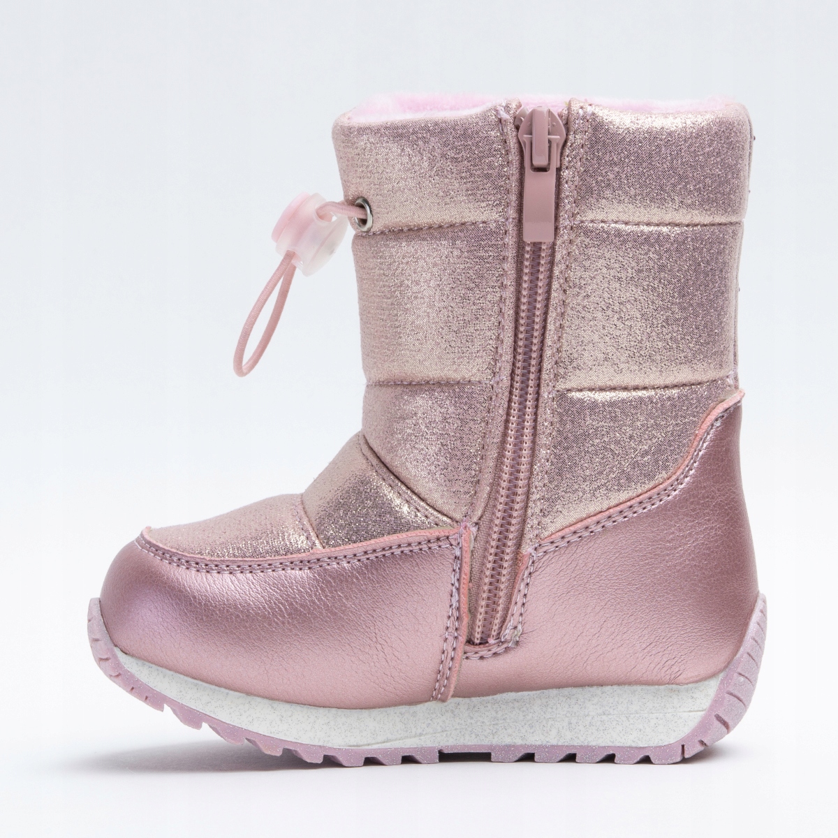 Śniegowce dziewczęce OCIEPLANE kożuszek WYGODNE lekkie SUWAK Wojtyłko 23 Rozmiar 23