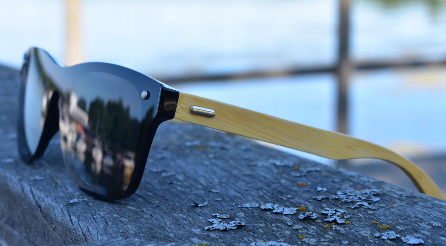 OKULARY PRZECIWSŁONECZNE LUSTRZANKI DREWNIANE Model 686