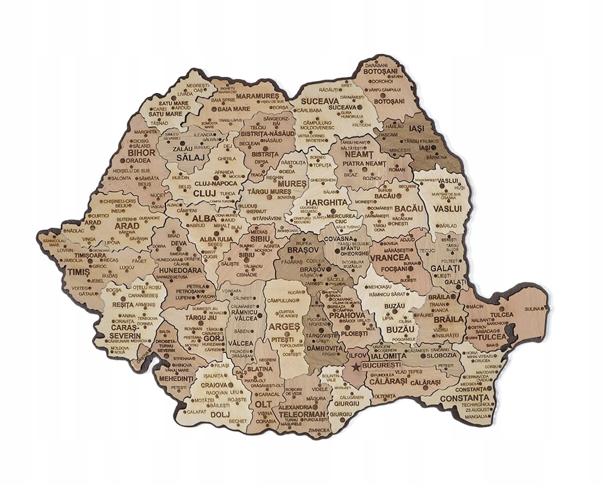Mapa Rumunii Na Sciane Drewniana Obraz Drewniany Dekoracja Scienna