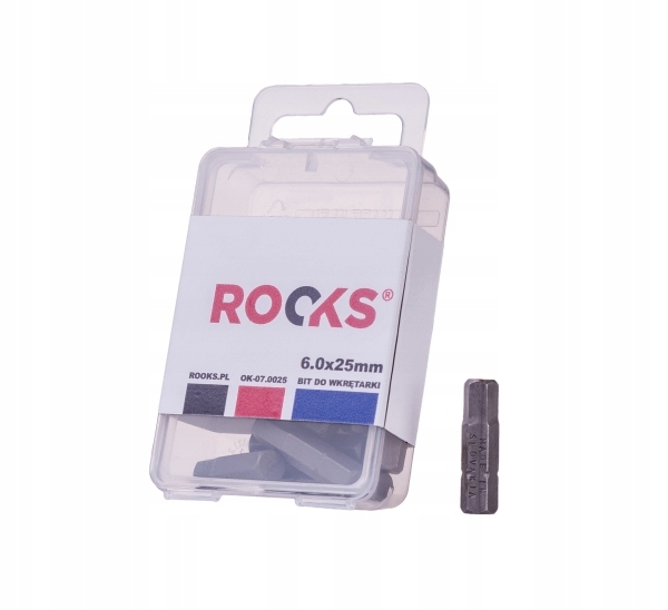 BIT DO WKRĘTARKI 1/4X 25 MM X HEX 6, UDAROWY ROOKS OK-07.0025