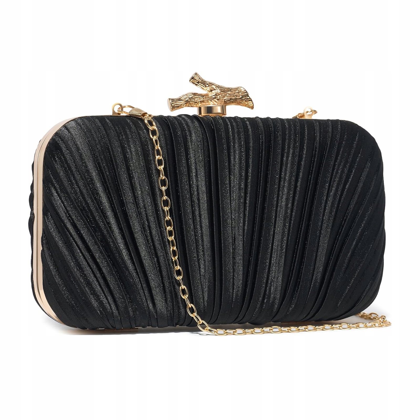 elegantní dámská večerní kabelka psaníčko černá na řetízku 19 Cm