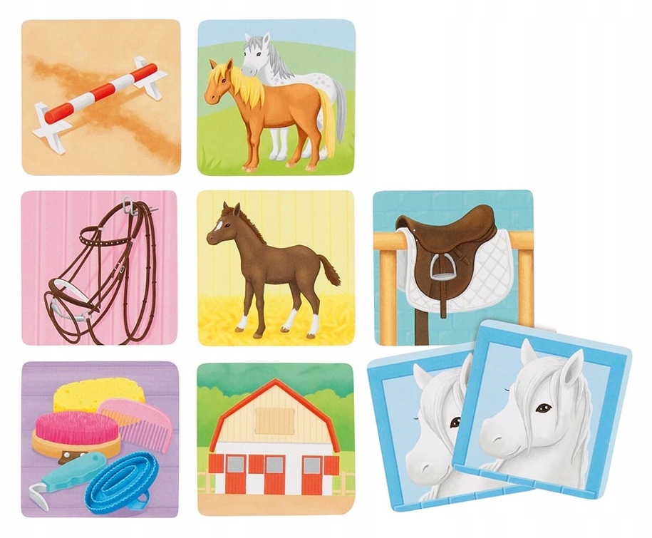 Logiczna Gra dla dzieci Memory Konie Memo od Goki