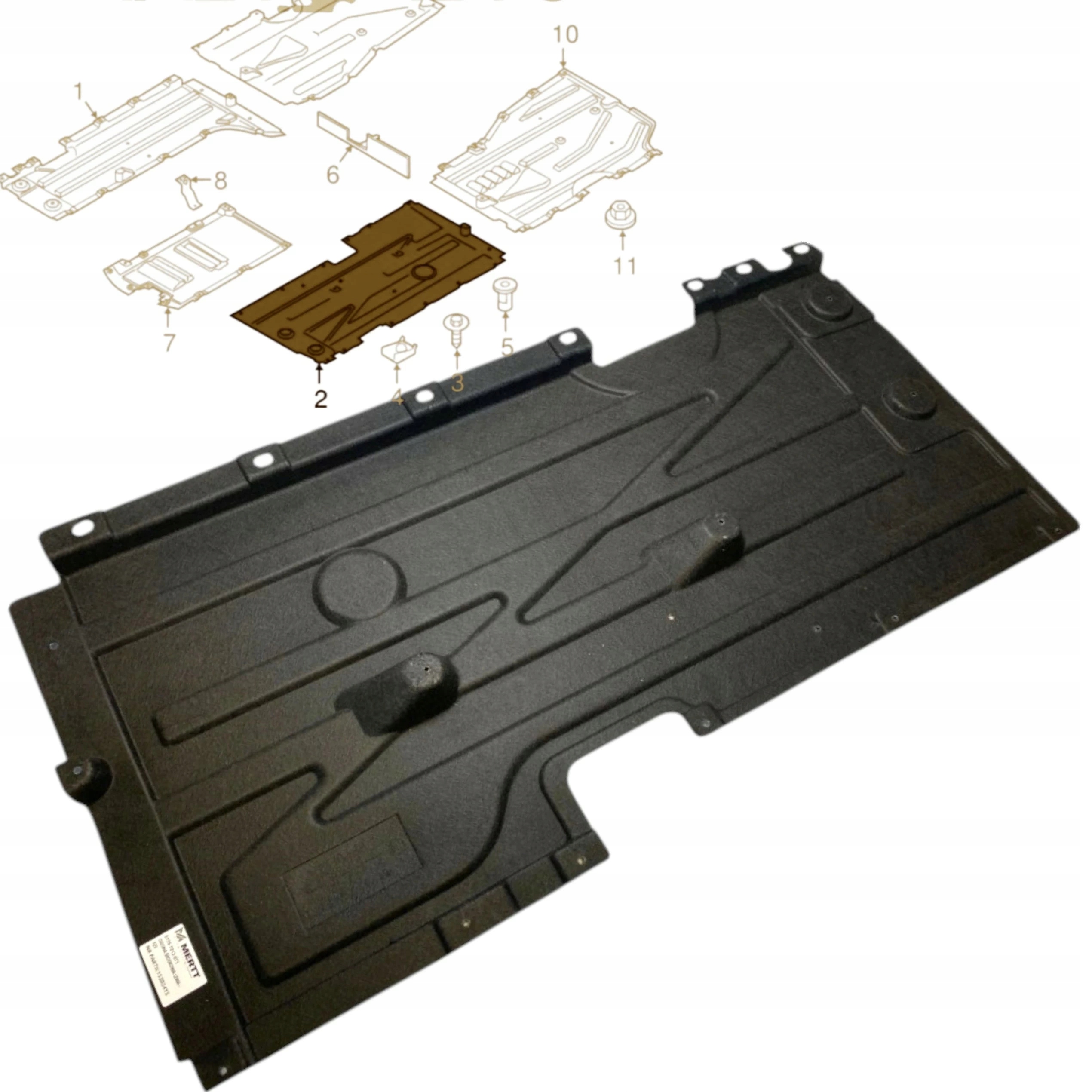 Bmw X3 F25 X4 F26 2010-2018 Přední krytka Levého podvozku podlaha deska