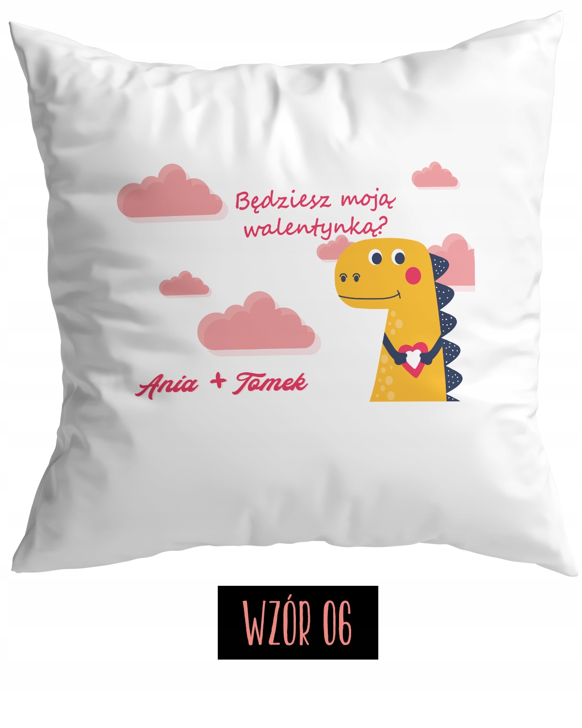 PODUSZKA Z NADRUKIEM WALENTYNKI DEDYKACJA PREZENT Rodzaj dekoracyjna