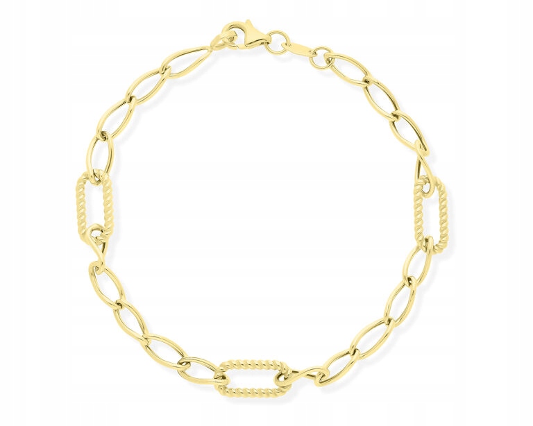 Zlatý dámský náramek 585 Originální široký vzor pro ženy 14K