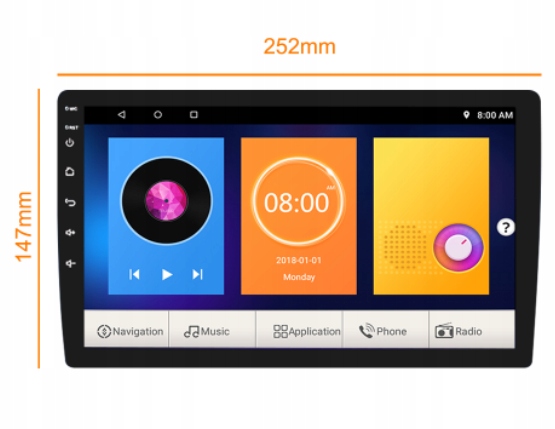 RADIO SAMOCHODOWE 2 DIN ANDROID 12 GPS KAMERA 2/32 Waga produktu z opakowaniem jednostkowym 0.13 kg