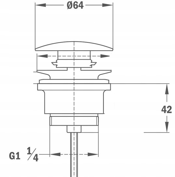 Syfon do umywalki okrągły + korek chrom REGULOWANY Marka Hydro-Era