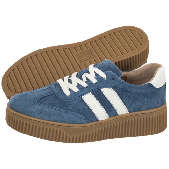 Kožené dámské tenisky Filippo modré DP6776 Modré