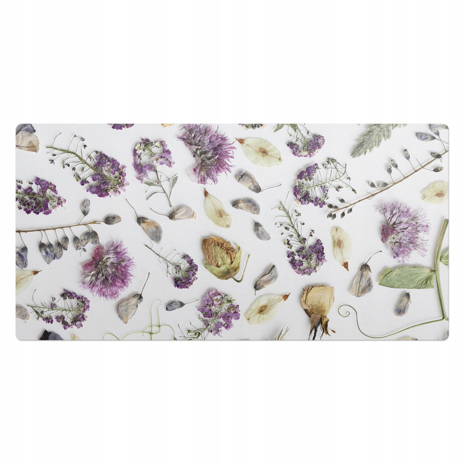 Moderní podložka na pracovní desku do pracovny Skládačka ze sušených květin 100 x 50 cm
