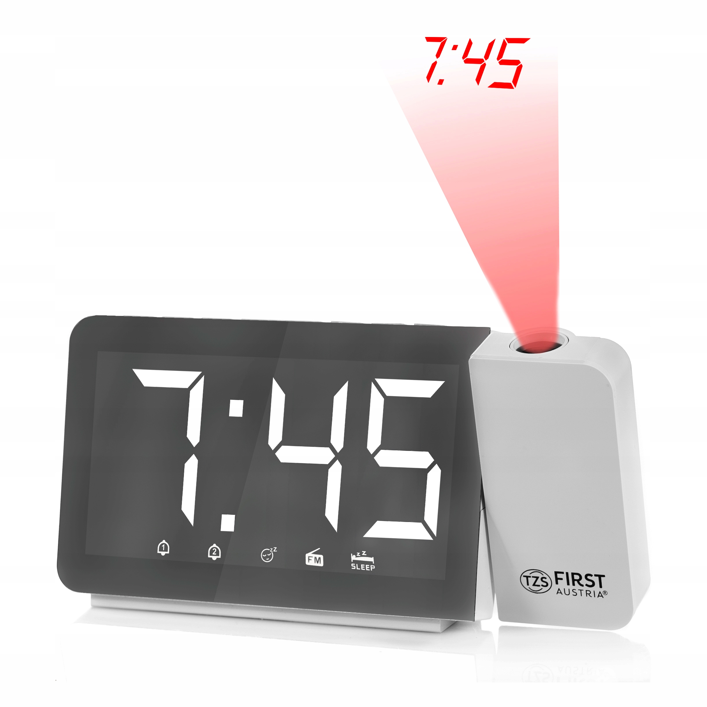 RADIOBUDZIK Z PROJEKTOREM radio budzik DUŻE CYFRY