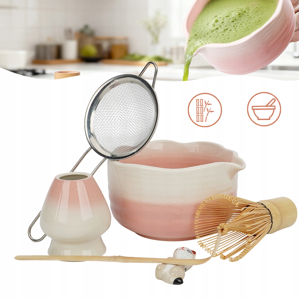 Sada japonského obřadu Matcha Matcha, přírodní metla Matcha