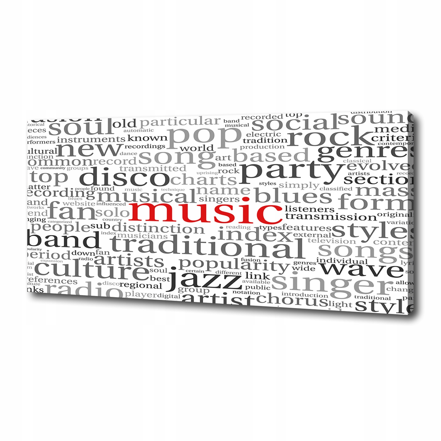 

Foto obraz na płótnie Gatunki muzyczne 125x50 cm