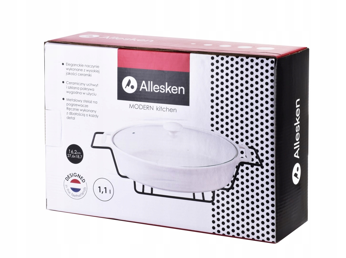 MODERN KITCHEN Naczynie z podgrzewaczem 1,1L 2x18,7xh6,2cm Stan opakowania oryginalne