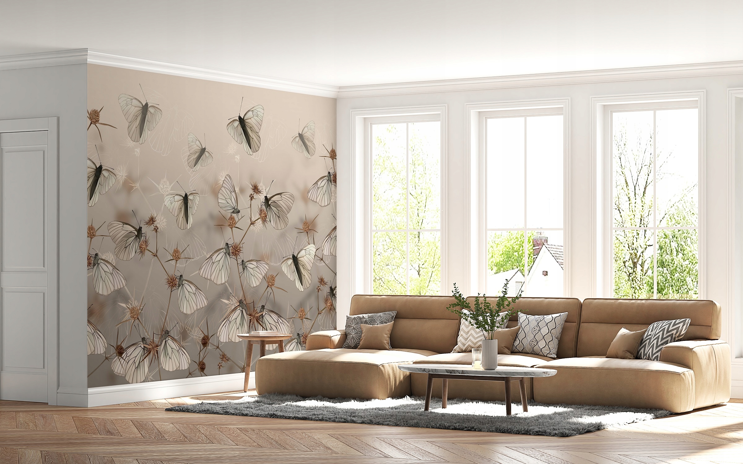 Fototapeta Bílí motýli 300x250 struktura 350 g