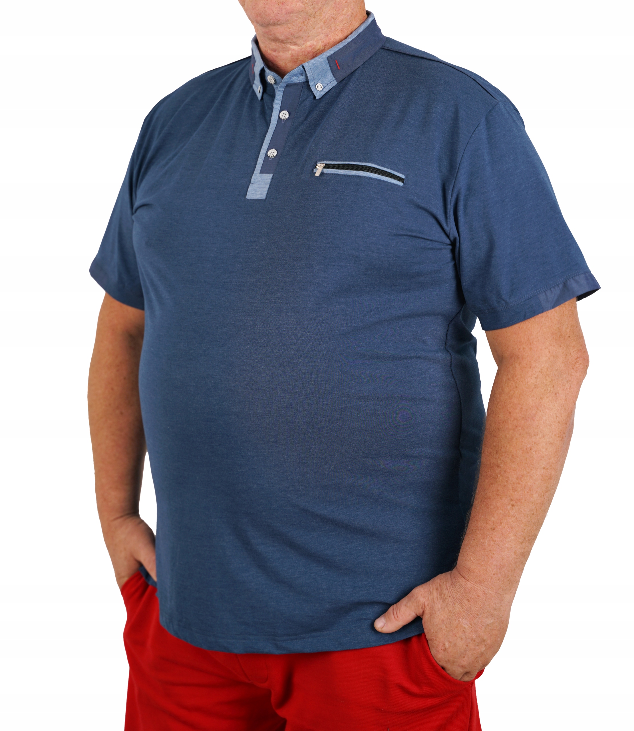

T-shirt Męski Polo Koszulka Kołnierzyk Duży 6XL