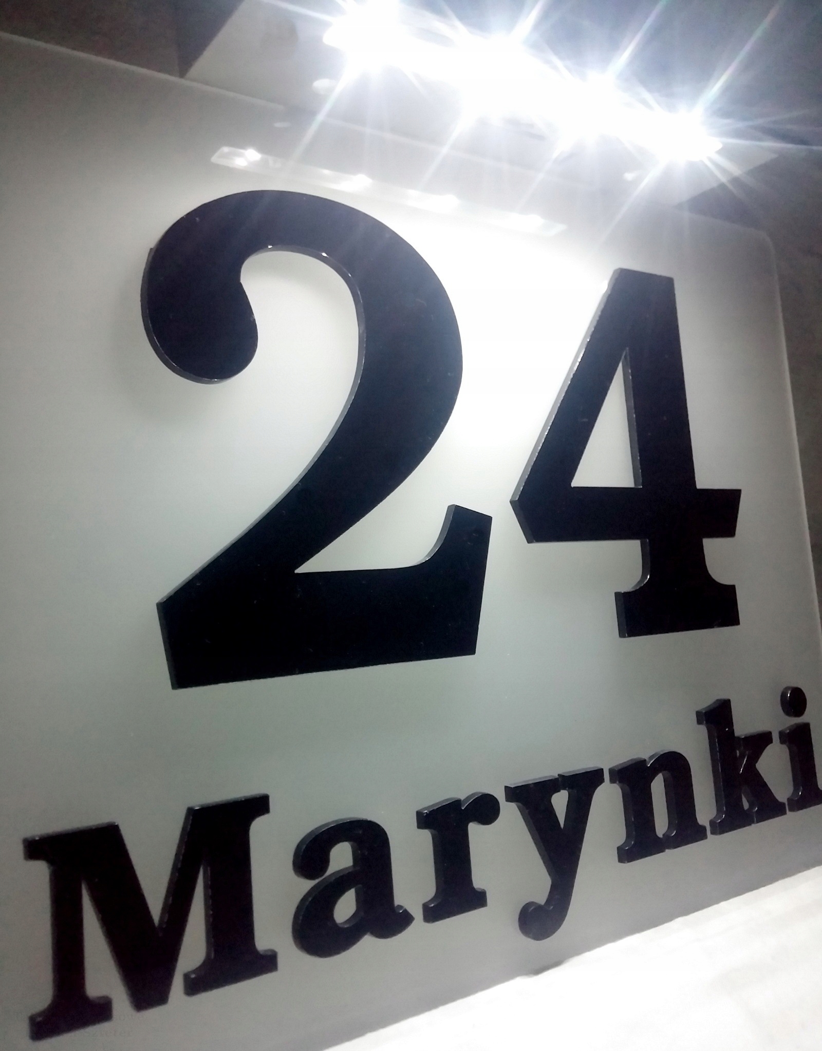 Tabliczka adresowa LED solarna, bateria słoneczna