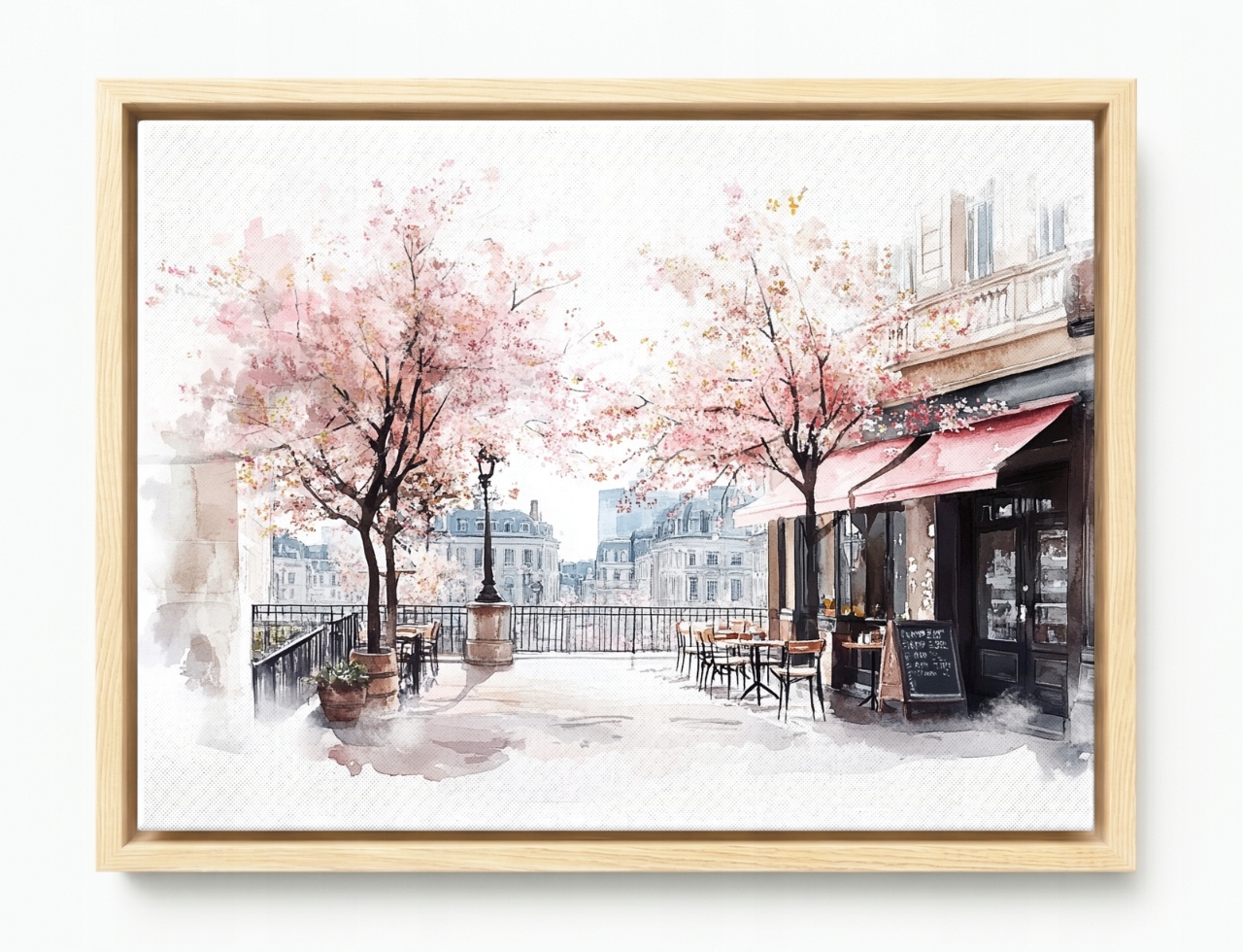 Obraz Rám American Box Paríž Francúzsko Terasa Kaviareň Stromy Jar 80x60