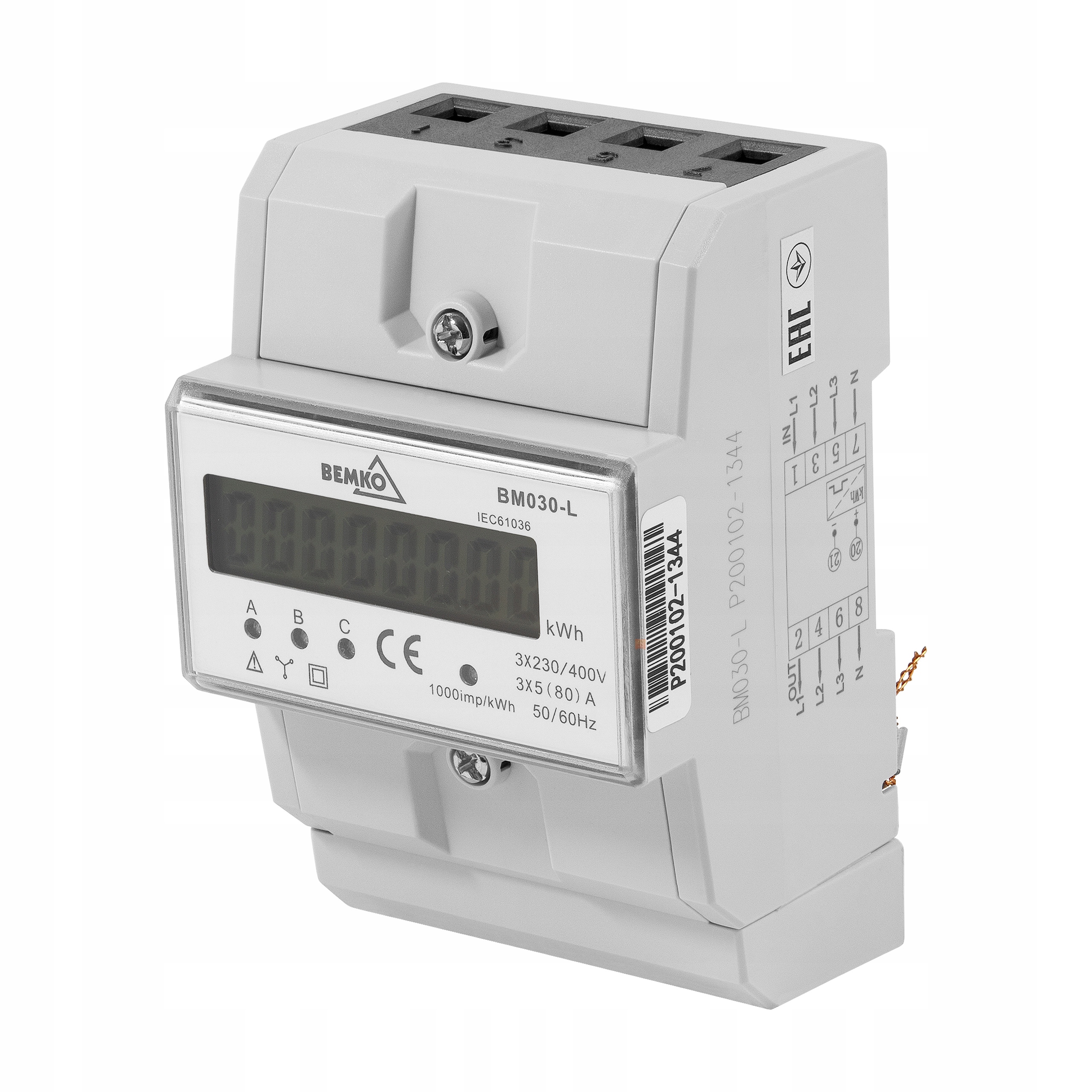 

Licznik trójfazowy podlicznik energii prądu BM030