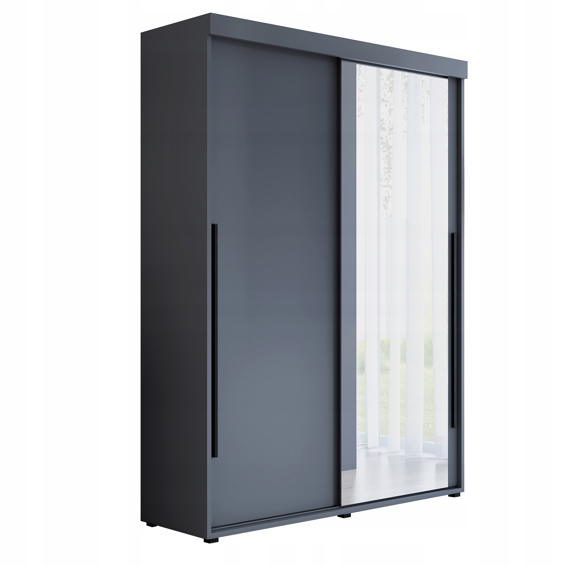 Szafa ROKO SLIM 1 180x202x45,5 cm Przesuwna Lustro Pojemna