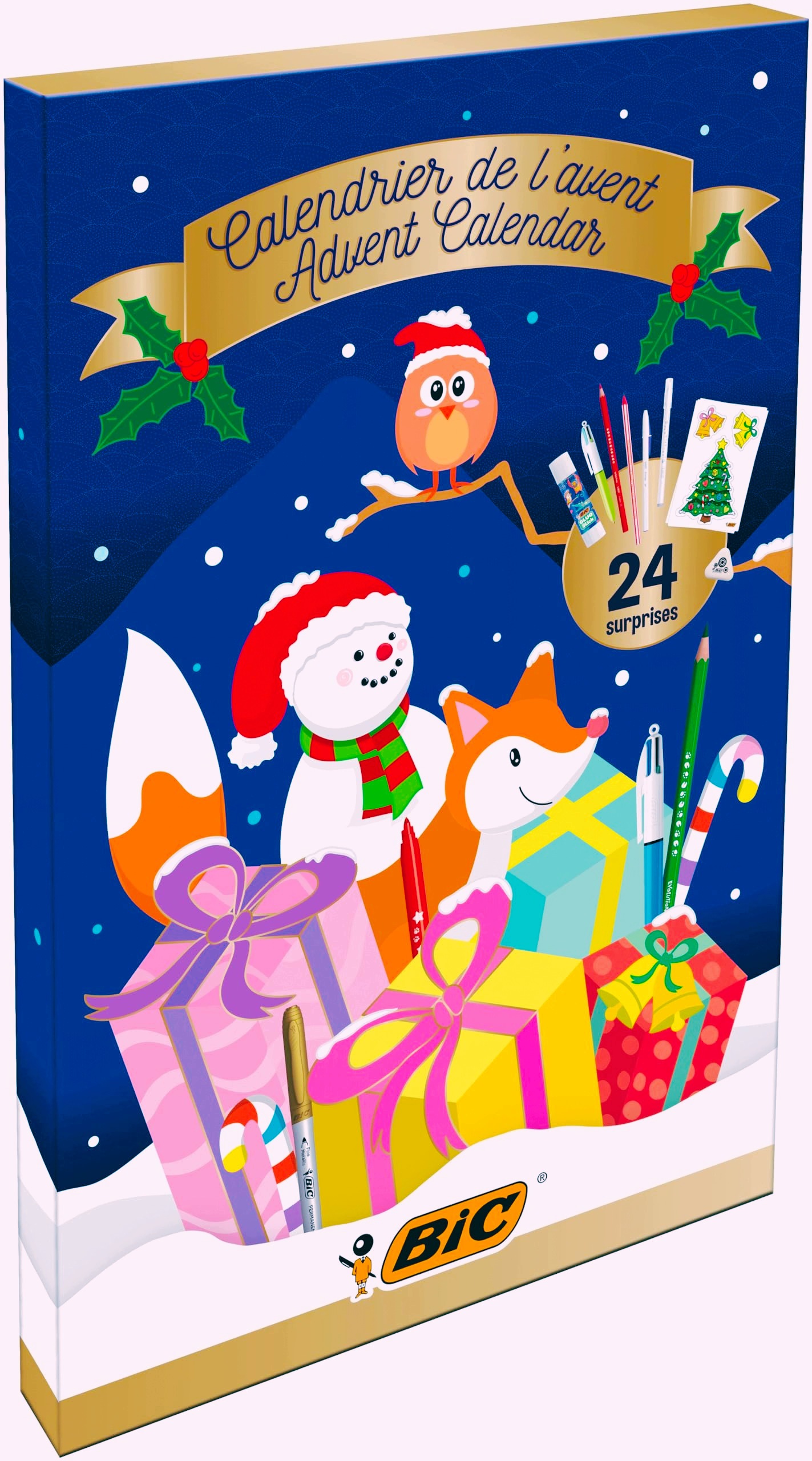 Adventní Kalendář 2026 Pro Děti, 24 Karet, 20 Uměleckých Samolepek
