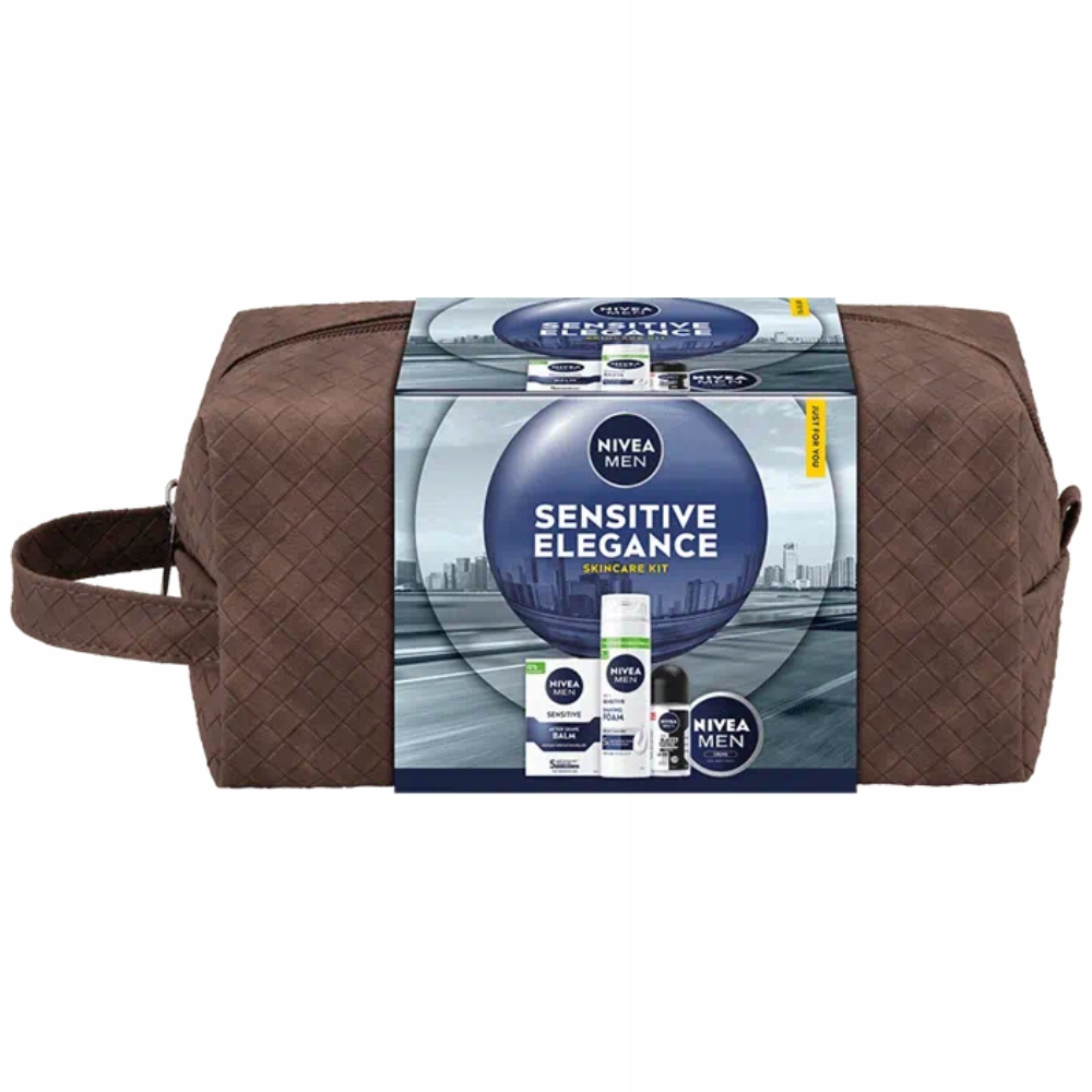 Nivea Men Sensitive Elegance Pánská sada tělové kosmetiky kosmetická taštička