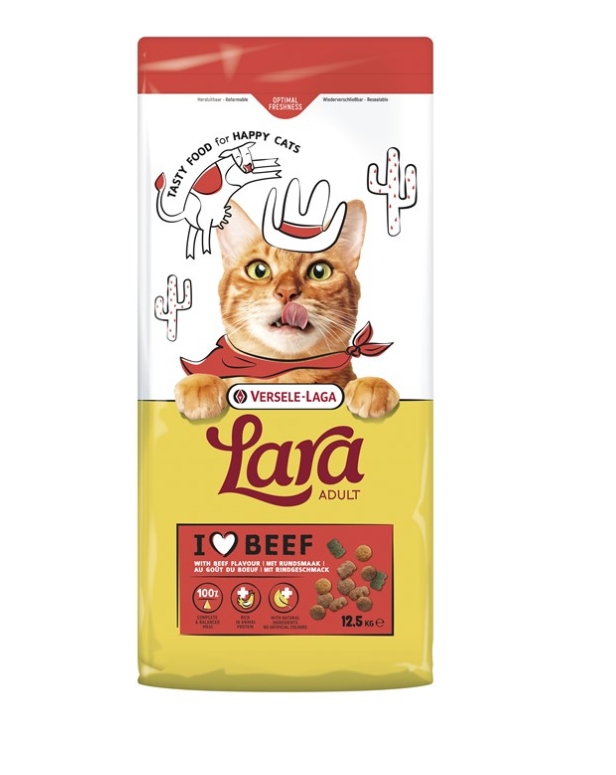 Levně VL-Lara Adult Beef 12,5 kg – krmivo pro dospělé kočky s hovězí příchutí