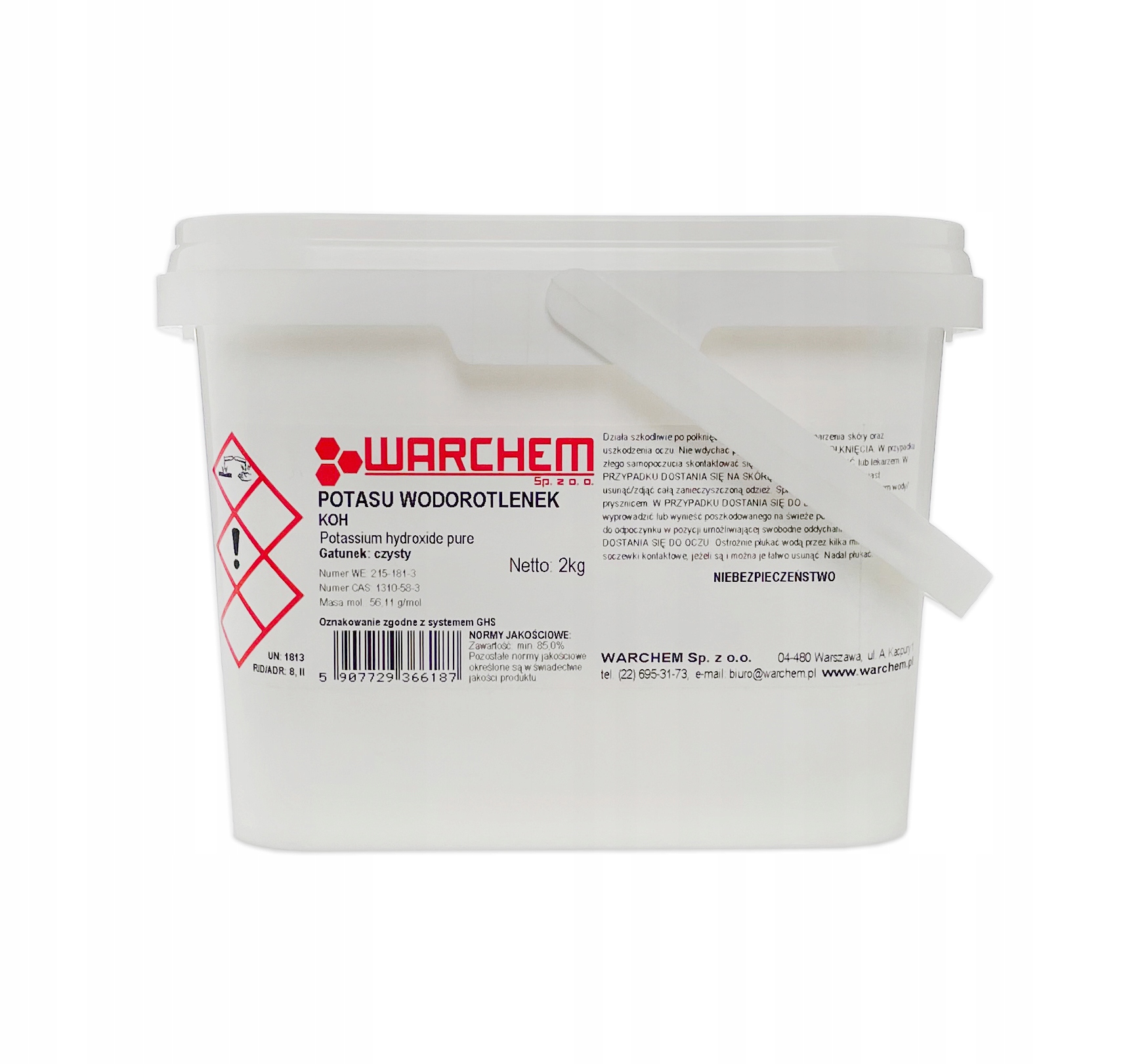 

Wodorotlenek Potasu czysty 2kg