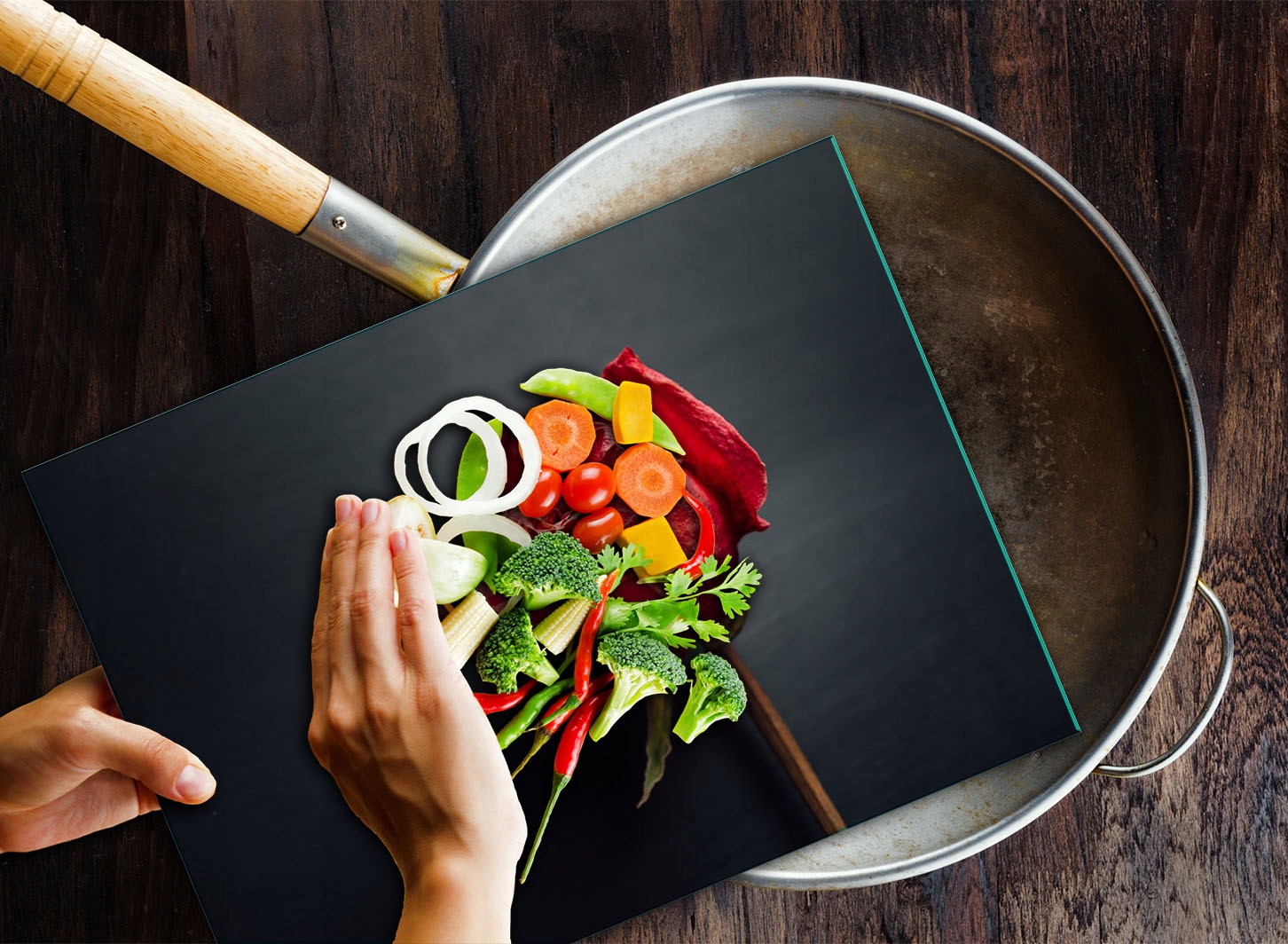 SZKLANA DESKA DO KROJENIA HARTOWANA 30x22 RÓŻA SZKŁO HARTOWANE Kształt prostokątny