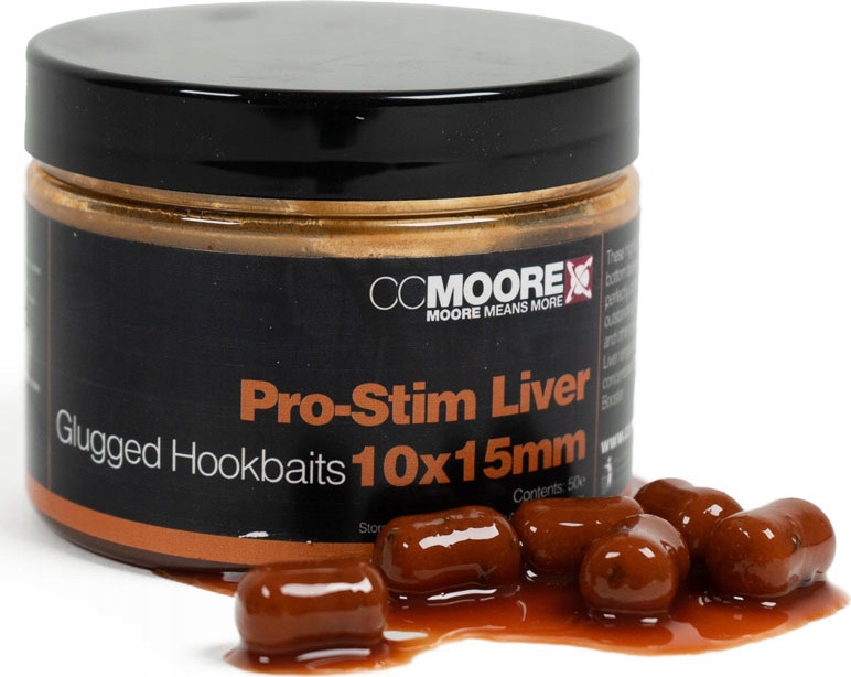 Dumbelsy Ccmoore Pro-Stim Liver Glugged Hookbaits 10X15mm