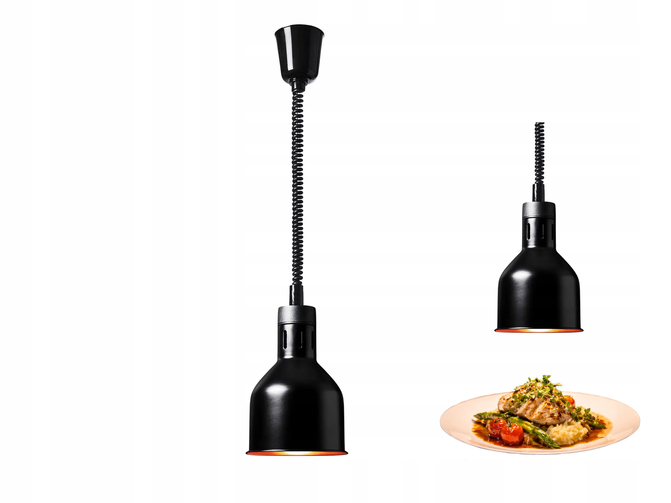 Infračervená Ohřívací Lampa Na Jídlo S Nastavitelnou Délkou 40-170mm 250W