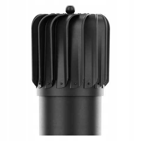 Podélná komínová vložka Do Ventilace Otočná fi150 Černá 9005