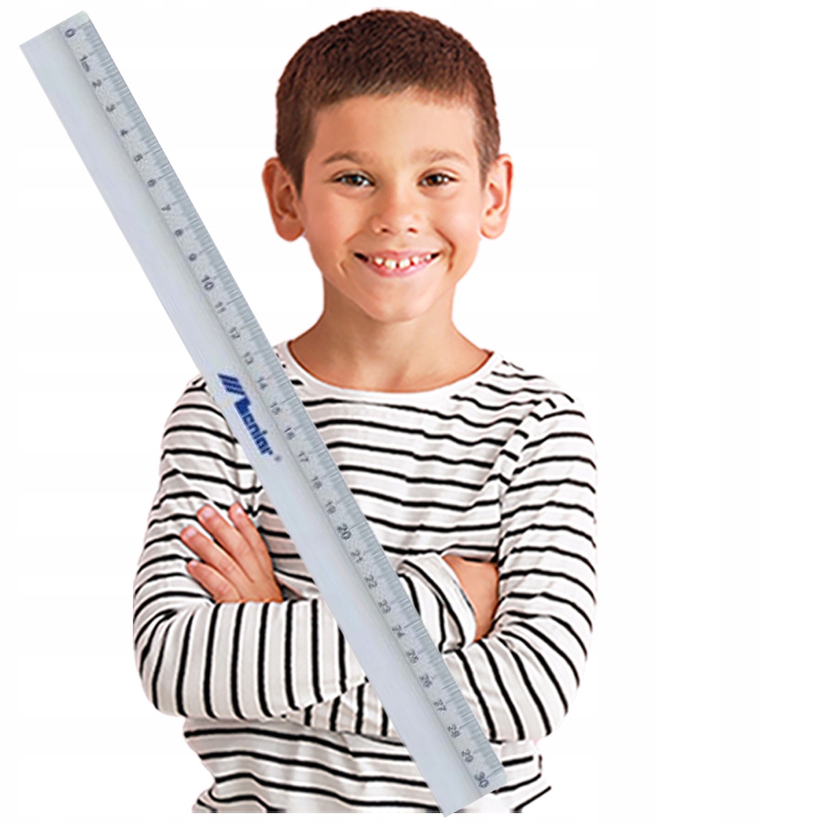 Linijka Metalowa 20cm Kreślarska do Biura Szkoły