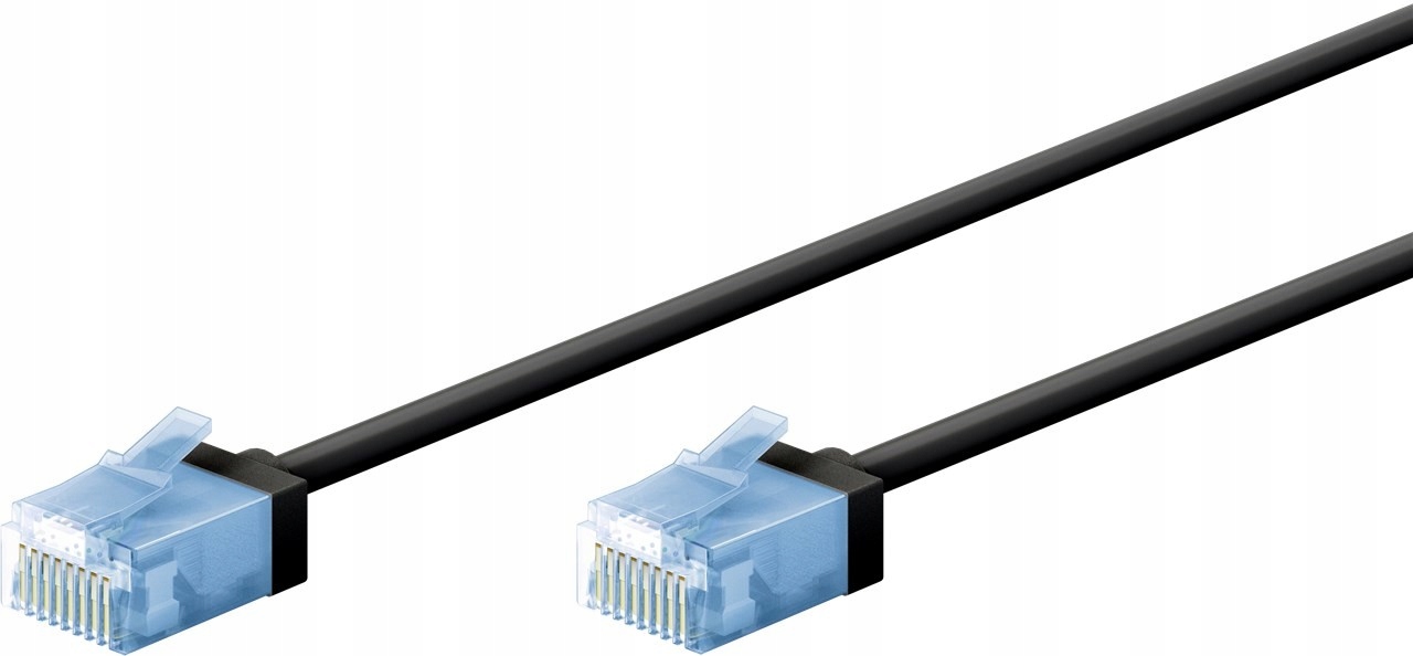 Patchcord Goobay U/utp 6a RJ45 RJ45 2 m czarny
