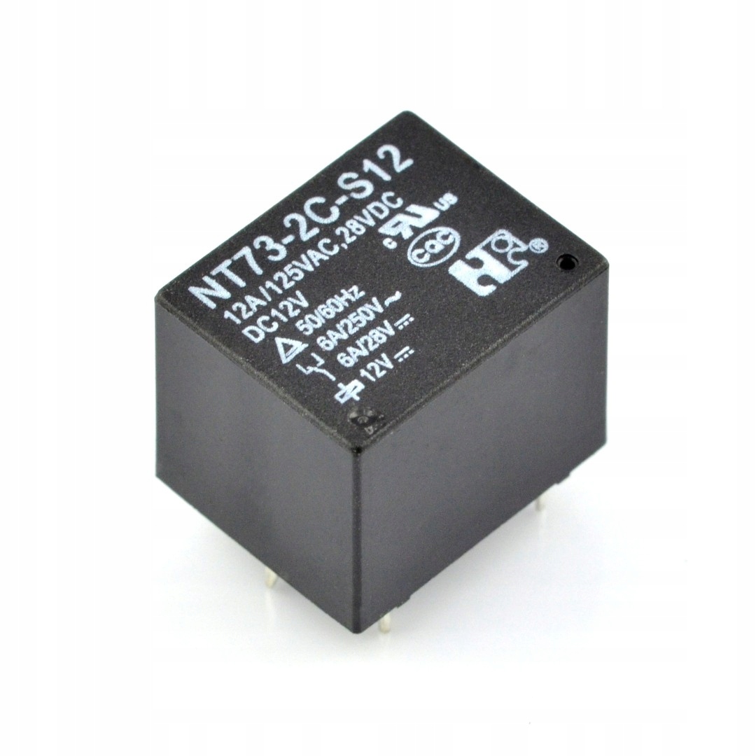 

Przekaźnik NT73-2C-S12 cewka 12V styki 12A/125VAC