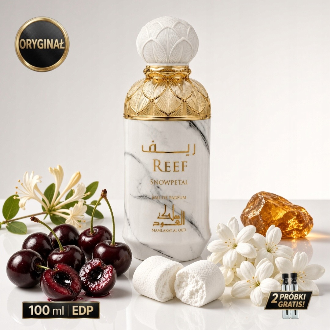 Perfumy Mamlakat Al Oud Reef Snow Petal 100 ml 2 Próbki