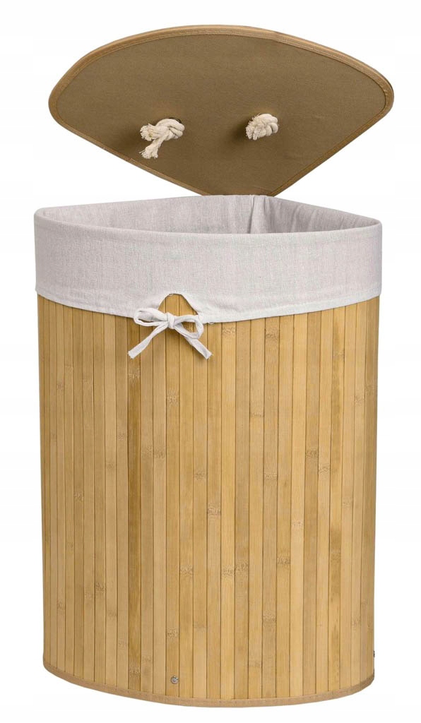 KOSZ NA PRANIE UBRANIA BRUDY BIELIZNĘ BAMBUSOWY DO ŁAZIENKI ŁAZIENKOWY 60L Kod producenta KOSZ DO ŁAZIENKI NA PRANIE