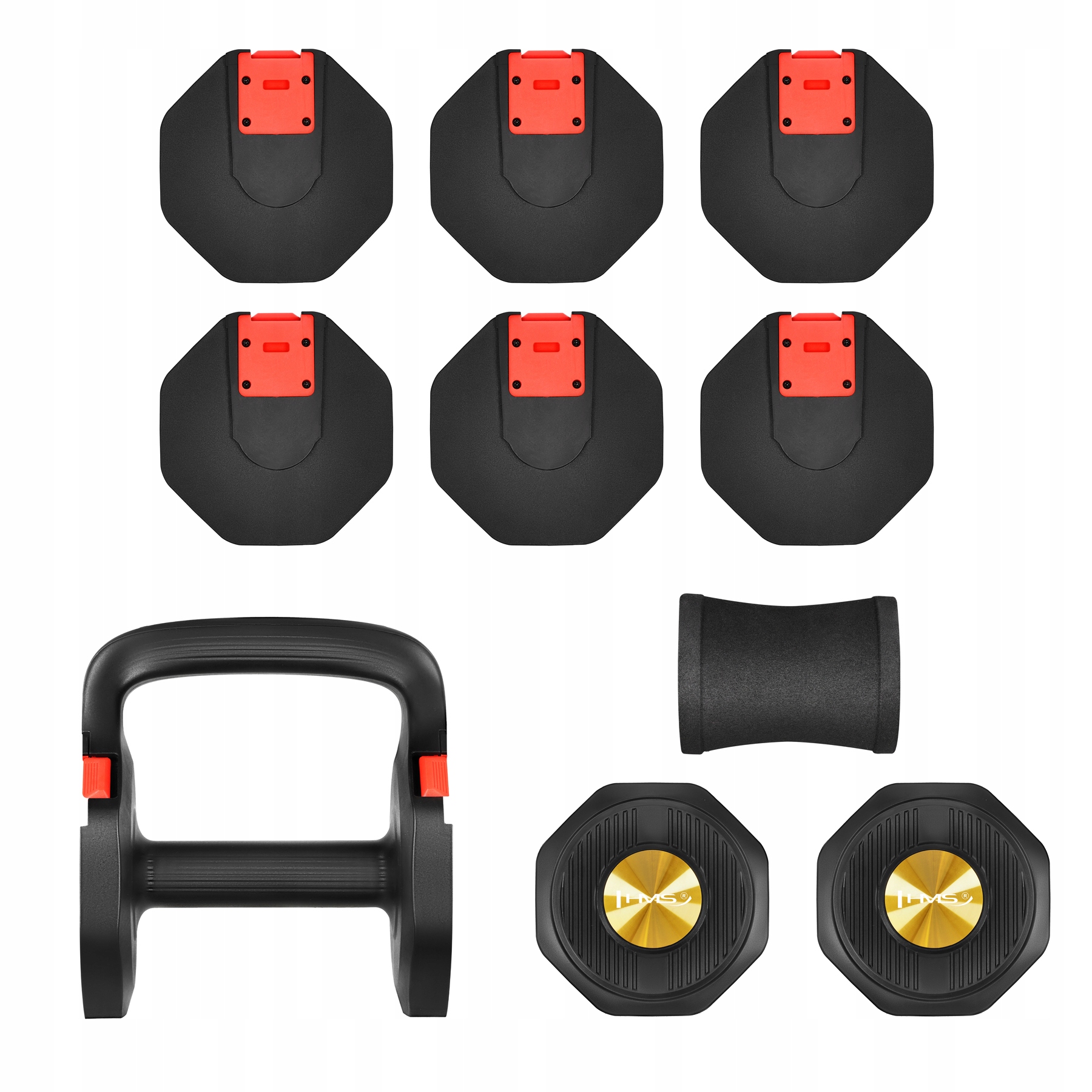 Fitness činka 3v1 Nastavitelná Hms 11 kg Kettlebell Držák na pumpy